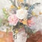 Homeroots Table Bouquet 2 White Framed Print Wall Art 407875 - alternate 2