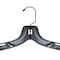 Nahanco 17in Black Plastic Middle Heavy Weight Shirt Hanger w/ Black hook, 100PK 2505BH - alternate 2