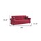 Homeroots 89" Burgundy Microfiber Convertible Futon Sleeper Sofa And Toss Pillows With Storage 607156 - alternate 2