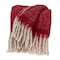Homeroots Red Woven Acrylic Solid Color Reversable Throw 478538 - alternate 2
