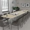 Skutchi Designs Boat Conference Table With Power Unit, 48 in W, 216 in L, White HAR-BOT-48x216-DOU-W960-NA - alternate 2