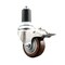 Service Caster 3 Inch 316SS Maroon Poly Swivel 1-5/8 Inch Expanding Stem Caster Lock Brake SCC SCC-SS316TTLEX20S314-PPUB-MRN-158 - alternate 1
