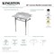 Kingston Brass 36-Inch Carrara Marble Console Sink with Stainless Steel Legs, 8-Inch, 3-Hole KMS36227M8SQ1 - alternate 2