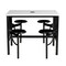 Regency Endure Standing Height Collaborative Table & Chair Set with 4 Pull-Out Stools, White Dry Erase Top 9004-WHT-DVN - alternate 2