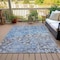 Homeroots 5' X 8' Blue And Gray Abstract Washable Indoor Outdoor Area Rug 631946 - alternate 2