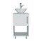 Homeroots 18" Gray And White Laminate Accent Cabinet With One Shelf 478423 - alternate 1