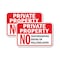 Signmission Private Property No Skateboarding Biking Or Rollerbladi, 12'' X 18'', Heavy Gauge Aluminum, 2PK A-1218-2PACK-2842 - alternate 1