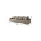 Homeroots 140" Camel Corduroy Modular Compression Foam Sofa With Toss Pillows 712979 - alternate 2