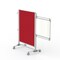 Ghent Nexus Jr. Partition, Mobile 2-Sided Fabric Bulletin Board, 46''H x 34''W, Red NEX223FFP-98 - alternate 2