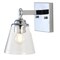 Jonathan Y Marion 5" 1-Light Hurricane Metal/Seeded Glass LED Vanity Light, Chrome JYL7432A - alternate 3