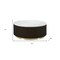 Homeroots 35" White Espresso and Gold Faux Marble Solid Wood and Steel Round Drum Coffee Table 714207 - alternate 2