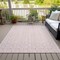 Homeroots 3' X 5' Pink And Gray Ogee Washable Indoor Outdoor Area Rug 601638 - alternate 2