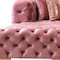 Homeroots Tufted Pink Velvet Modular U Shaped Sofa and Chaise Sectional With Toss Pillows 642269 - alternate 2