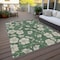 Homeroots 3' X 5' Sage And Ivory Floral Washable Indoor Outdoor Area Rug 600048 - alternate 2