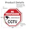 Signmission No Trespassing Monitored By CCTV, 10 inch X 10 inch, Vinyl Decal, 2PK OC-D-2PACK-10-33 - alternate 2