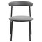 Leisuremod Lume Modern Dining Side Chair in Polyester with Black Steel Frame in Charcoal, 2PK LC20CH2 - alternate 3