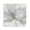 Homeroots Soft Blue And Grey Flower With Gold Details Unframed Print Wall Art 398988 - alternate 1