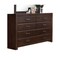 Homeroots 59" Brown Solid and Manufactured Wood Eight Drawer Double Dresser 490470 - alternate 2