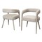 Homeroots Set of Two Ivory Upholstered Linen Open Back Dining Side Chairs 558310 - alternate 2