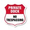 Signmission Private Dock Shield Sign No Trespassing, 6 Inch X 6 Inch, Plastic Sign SHI-P-6-434 - alternate 1