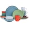 Elama Evelyn 20 Piece Mix and Match Round Stoneware Dinnerware Set in Assorted Colors ELM-EVELYN - alternate 1