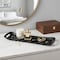 Homeroots 5in Black Metal Vanity Tray With Handles 574115 - alternate 2