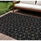 Homeroots 8' X 10' Black And Ivory Geometric Washable Indoor Outdoor Area Rug 596719 - alternate 1