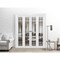 Sartodoors Sliding Closet Double Bi-fold Doors, Lucia 2266 White Silk with Clear Glass and Aluminum Strips, S LUCIA2266DBF-WS-72 x 96 (4* 18x96) - alternate 2