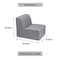 Deko Living Gray Outdoor Compressed Foam Armless Sectional Sofa Chair COP30017ACH - alternate 2
