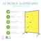 Ghent EZ Mobile Glassboard, Aluminum Frame, Magnetic, 75"H x 50"W, Yellow EZ1MA7550YW - alternate 2