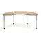 Flash Furniture Commercial Adjustable Height Kidney Activity Table with Locking Casters-LT NAT XU-A4872-KIDNY-LTNAT-T-A-CAS-GG - alternate 2