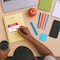 C-Line Products 3-1/2" x 2-1/4" Red HELLO my name is... Name Tags, 100/BX, 10BX/CT 92234-CT - alternate 3