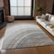 Homeroots 3' X 5' Gray Silver And Beige Abstract Washable Indoor Outdoor Area Rug 577295 - alternate 3