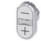 Siemens Twin pushbutton, 22 mm, round, metal, shiny, white: -, white: + 3SU1050-3AB66-0AL0-ZY19 - alternate 1