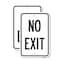 Signmission Parking Lot Sign No Exit, 12'' X 18'' 2 Signs, Heavy Gauge Aluminum, 2PK A-1218-2PACK-23420 - alternate 1