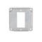 Raco Box Cover, Square Box Type, 2 Gang, Galvanized Zinc, Duplex Receptacle Cover Type 808C - alternate 2