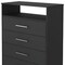 Homeroots 31" Black Four Drawer Vertical Dresser 403741 - alternate 2