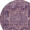 Homeroots 8' Eggplant Round Medallion Washable Indoor Outdoor Area Rug 608012 - alternate 2