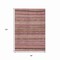 Homeroots 8' X 10' Pink And Taupe Striped Washable Indoor Outdoor Area Rug 615353 - alternate 2