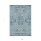Homeroots 9' X 12' Sky Blue Gray And Charcoal Floral Washable Indoor Outdoor Area Rug 605489 - alternate 2