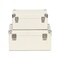 Homeroots Set of Two White Solid Wood And Metal Box With Lid, 2PK 489353 - alternate 2
