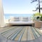 Homeroots 8' Beige Gold And Sage Round Striped Washable Indoor Outdoor Area Rug 614955 - alternate 2