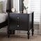 Baxton Studio Callison Spindle Nightstand - 2-Drawer Bedside Table with Turned Accents for Bedroom, Black 271-14736-ZORO - alternate 2