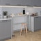 Amgood 18in D x 48in L Stainless Steel Open Base Table, 3in Casters AMG WT-1848-RCB-WHEELS-Z - alternate 2