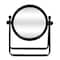 Homeroots 10" Black Metal Round Framed Adjustable Makeup Shaving Tabletop Mirror 716309 - alternate 1