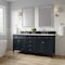 James Martin Vanities Brittany 72" Double Vanity, Black Onyx, w/ 3 CM Siberian Silestone Top w/FreePower Wireless Charger 650-V72-BKO-FSFR - alternate 2