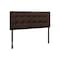 Homeroots Brown Faux Leather Upholstered Full Headboard 490183 - alternate 1