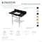 Kingston Brass 36-Inch Black Granite Console Sink with Brass Legs and Shelf, 8-Inch, 3-Hole KVPK3630KBSQB1 - alternate 2