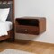 Homeroots 18" Chestnut Solid Wood One Drawer Floating Nightstand 722549 - alternate 2
