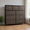 Homeroots 39" Brown Steel and Fabric Nine Drawer Triple Dresser 484699 - alternate 3
